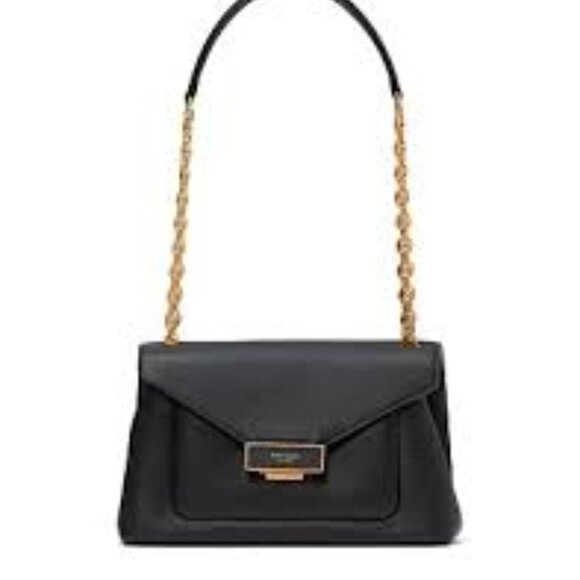 #164 NWT - Kate Spade New York Gramercy Medium Convertible Shoulder Bag Black - Picture 4 of 9